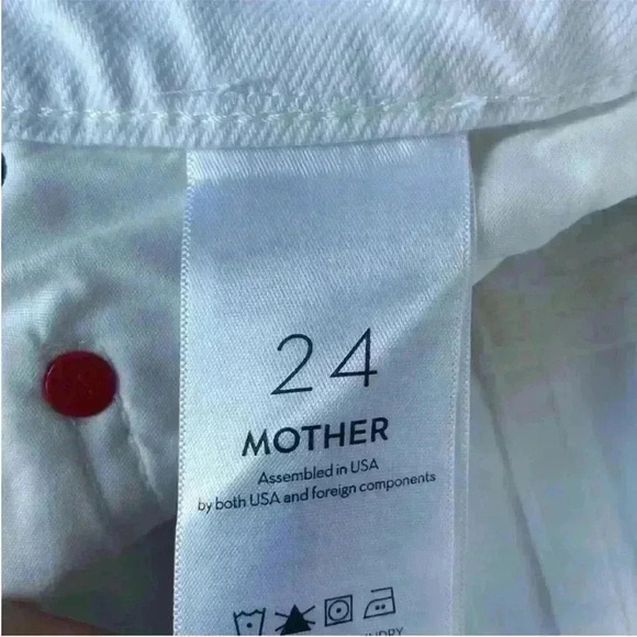 MOTHER The Twizzy High Waist Jeans in Sticky Rice Size 24 NWT - Picture 5 of 12